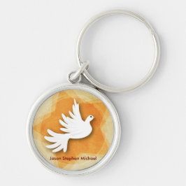 Anpassa Grattisar för bekräftelse - gift Coll Rund Silverfärgad Nyckelring