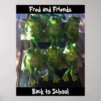 Anpassa groda poster Back to school