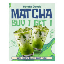 Anpassa Grön Vit Matcha Köp 1 Få 1 Gratis Kampanj