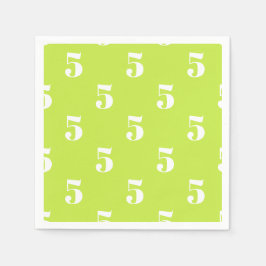 Anpassa grönt med inledande vit Brev-kalk Pappersservett