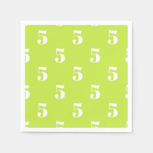 Anpassa grönt med inledande vit Brev-kalk Pappersservett (Framsidan)