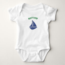 Anpassa Grönten av segelbåtar och blå Baby 1 Biet T Shirt