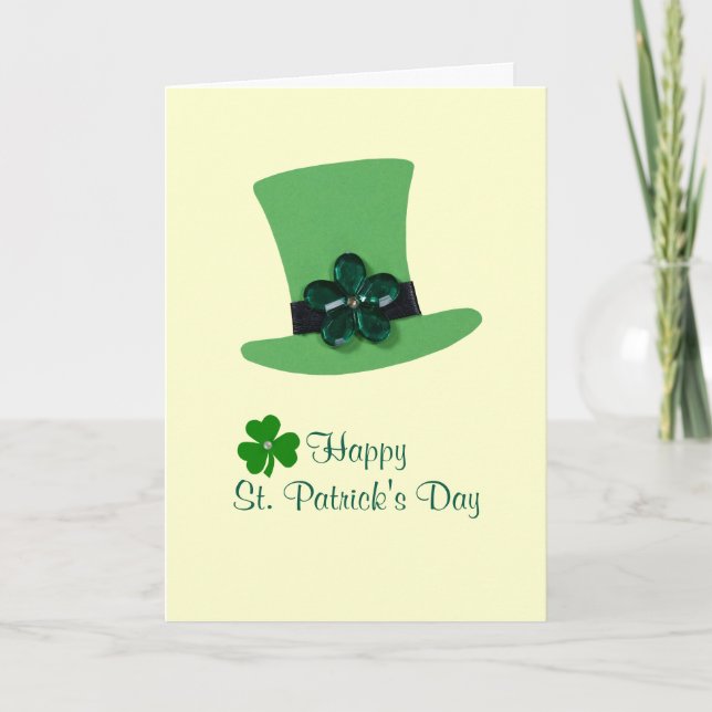 Anpassa Gröntens hatt till St. Patrick's day Helgkort (Framsida)
