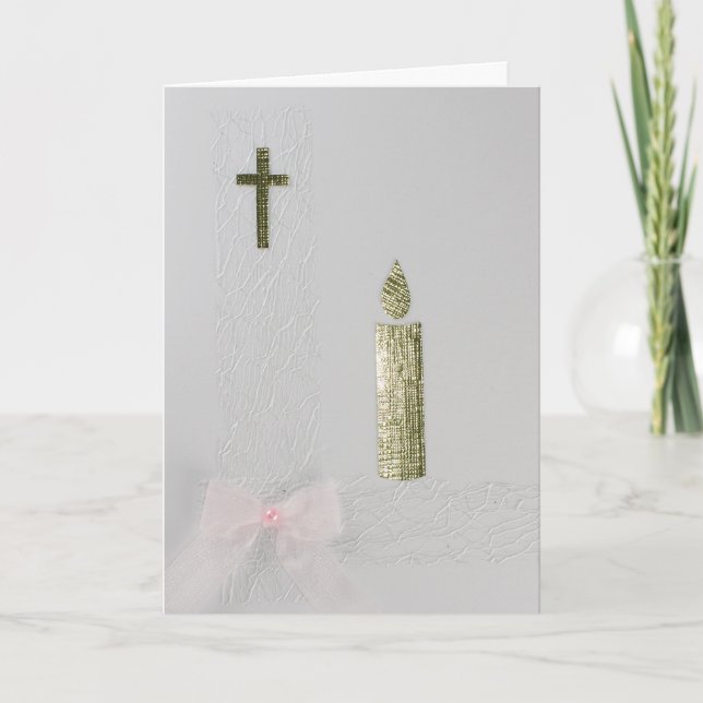 Anpassa Guld Heliga kor, ljus och rosa Kort (Framsida)