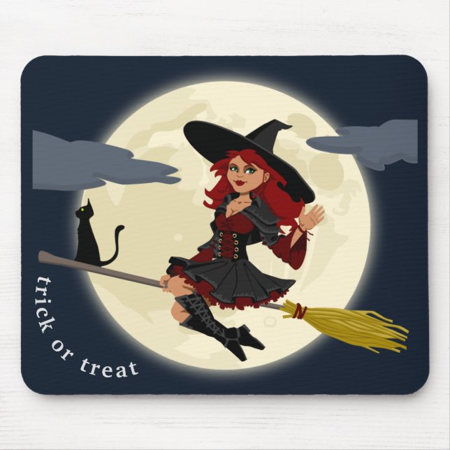 Anpassa Halloween Witch-design Musmatta (Framsidan)