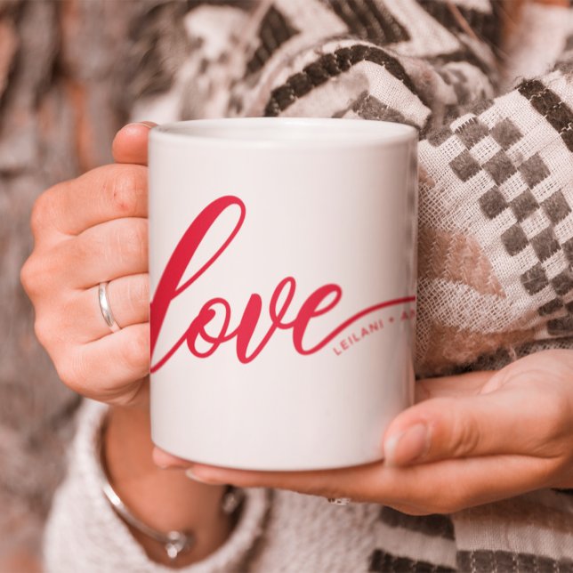 Anpassa handsskriven Kärlek Red Kaffemugg (Skapare uppladdad)