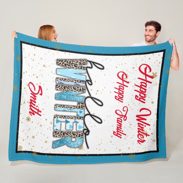 Anpassa hej Winter Fleecefilt (På plats)