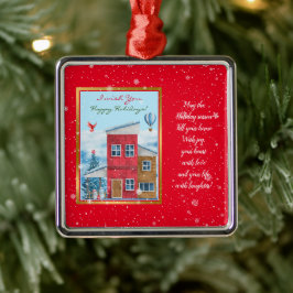 Anpassa Helgdag i Lycklig Julgransprydnad Metall