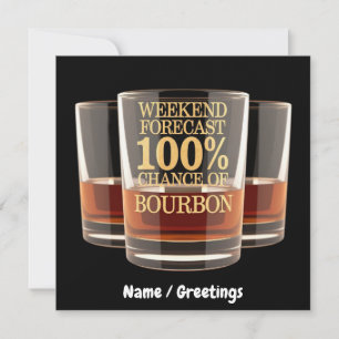 Anpassa Helgprognos 100% chans för Bourbon Inbjudningar