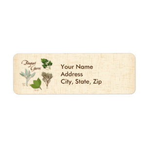Anpassa Herb Bouquet-etiketter Returadress Etikett