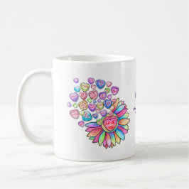 Anpassa hjärtans dag Kandy Hearts Gift Kaffemugg