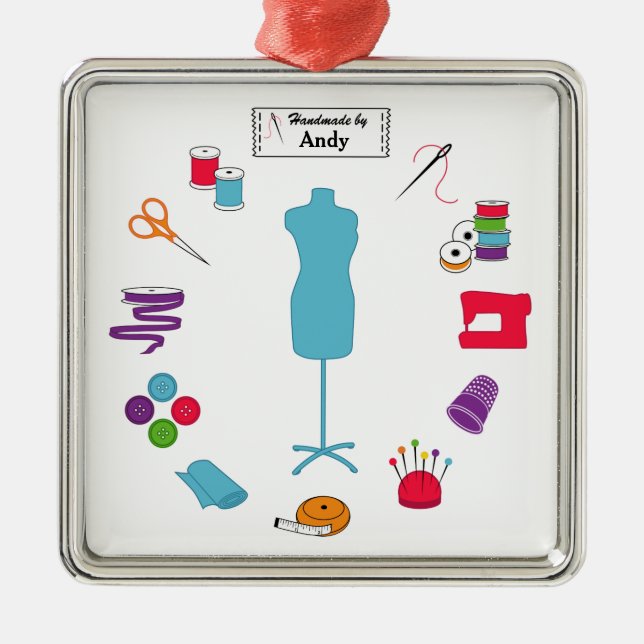 Anpassa Högerna Etikettsökning Julgransprydnad Metall (Framsidan)