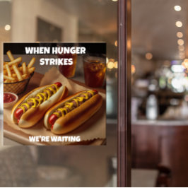Anpassa Hotdogs Pommes Dryck Restaurang Annons Poster