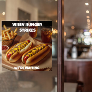 Anpassa Hotdogs Pommes Dryck Restaurang Annons Poster