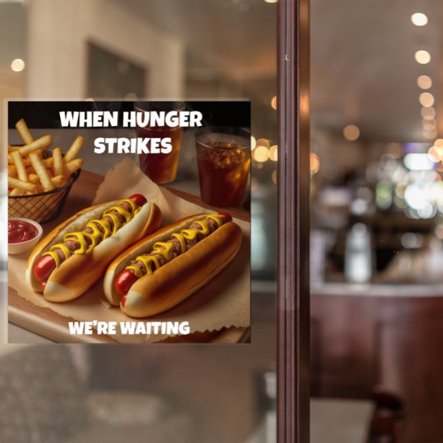 Anpassa Hotdogs Pommes Dryck Restaurang Annons   Poster (Skapare uppladdad)
