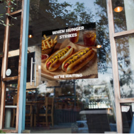 Anpassa Hotdogs Pommes Dryck Restaurang Annons Poster