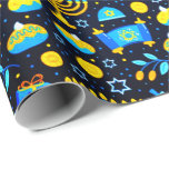 Anpassa HUKKAH Blue Guld Wrapping Papprare Presentpapper<br><div class="desc">LYCKLIG HANUKKAH Helgdag stil Wrapping Papprare med Chanukah-symboler: Menorah, Dreidel, Magen David etc. och guld texten"Lycklig Hanukkah". PERSONLIG ANPASSNINGSBAR Gift Wrap! Helgdag Väcker Papprare perfekt till festen under säsongen . Unik Hanukkah som är papprare för dina gåvor! Kan vara personlig med din text, ditt favoritminne eller bild. Ljug på dina...</div>