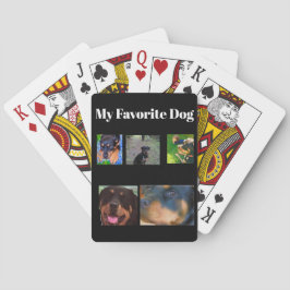 Anpassa Hund 5-foton och textuppsättning Casinokort