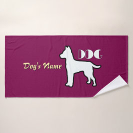 Anpassa HUND Logotyp Burgundy Doggie