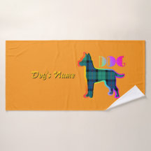Anpassa HUND Logotyp Rainbow Orange Play Doggie