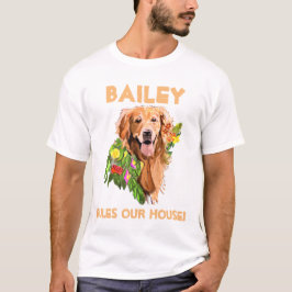 Anpassa Hund Namn och foto T Shirt