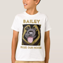 Anpassa Hund Namn och Photo T-Shirt