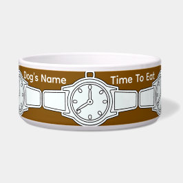 Anpassa Hund Namn tid att äta Brown