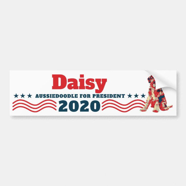 Anpassa Hund Namn till president 2020 Bildekal (Framsidan)