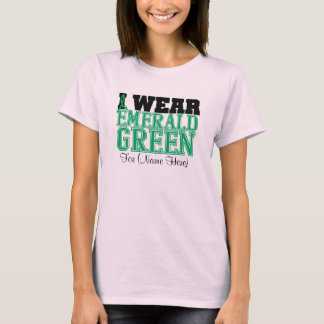 Anpassa I Bära Emerald Grönt Liver Cancer T-shirt