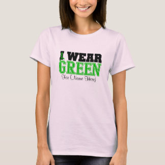 Anpassa I Bära Grönt Ribbon Kidney Cancer Tee Shirt
