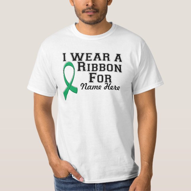 Anpassa I-Bära och Emerald Grönt-menyfliksområdet Tee Shirt (Framsida)