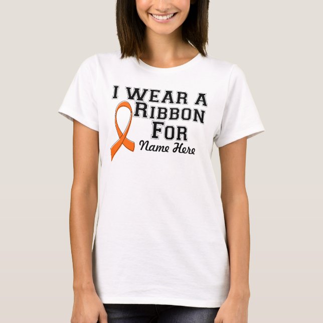 Anpassa I-Bära och menyfliksområdet Orange T Shirt (Framsida)