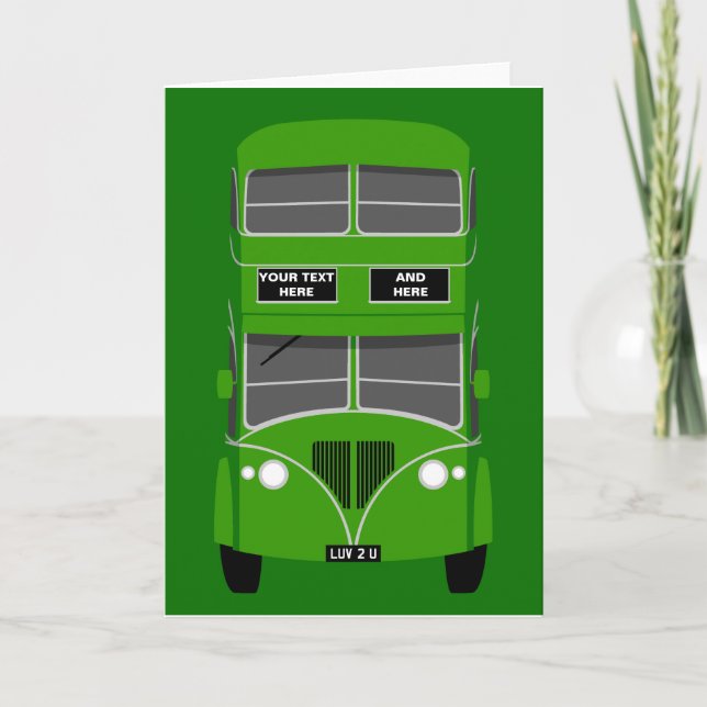 Anpassa Iconic Blackpool Dubbla Decker Buss Kort (Framsida)