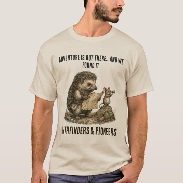 Anpassa Igelkott & Mus Äventyrsutforskare T-shirt (Framsida)