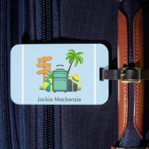 Anpassa Illustration Vacation-anpassning Bagagebricka