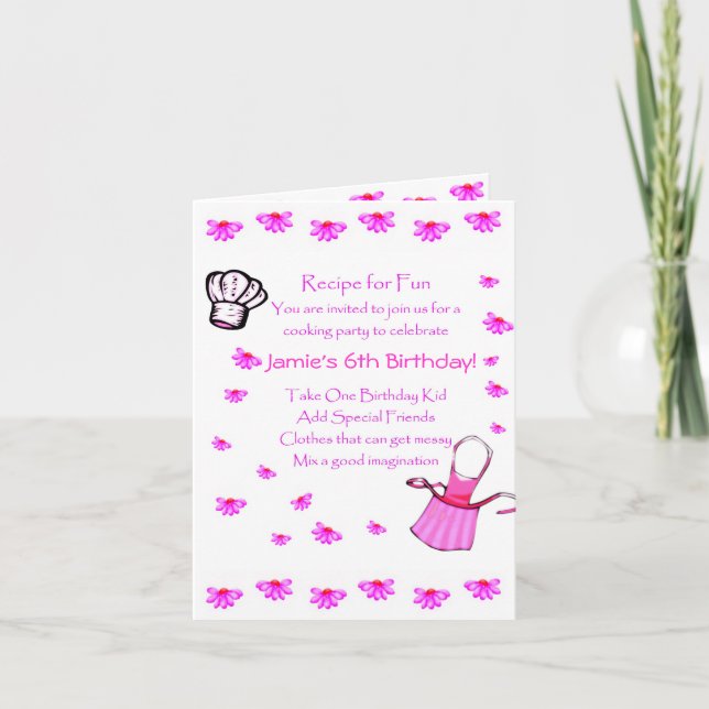 Anpassa inbjudan till kalkyleringspart för barn (Framsida)