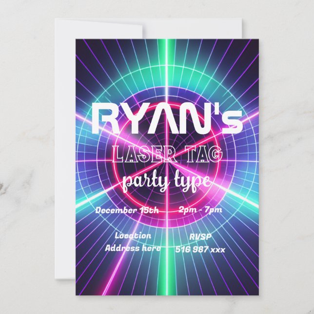 Anpassa inbjudan till lasermärkre (Framsida)