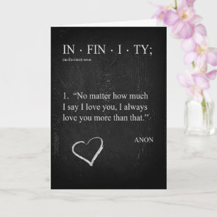 Anpassa INFINITY KÄRLEK DU FLER Valentinkort Kort