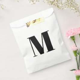 Anpassa inledande svartvit monogram