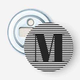 Anpassa inledande svartvit rand i monogram flasköppnare