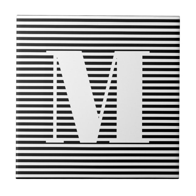 Anpassa inledande svartvit rand i monogram kakelplatta (Framsidan)