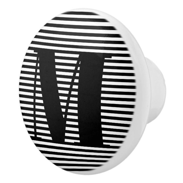 Anpassa inledande svartvit rand i monogram knopp (Höger)