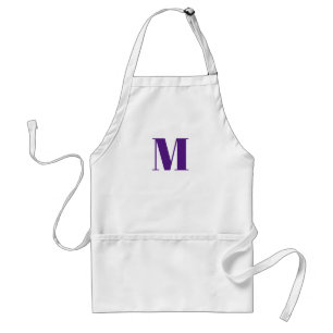 Anpassa inledande violett lila i monogram förkläde