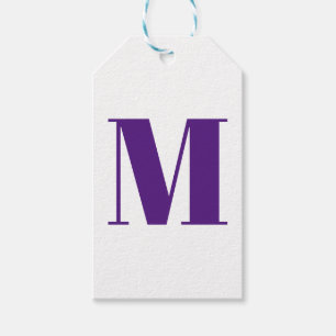 Anpassa inledande violett lila i monogram presentetikett