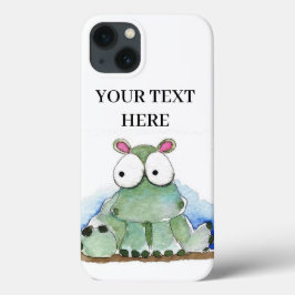 Anpassa iPhone - Grönt Hippo