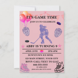 Anpassa ishockey-dagstema inbjudningar