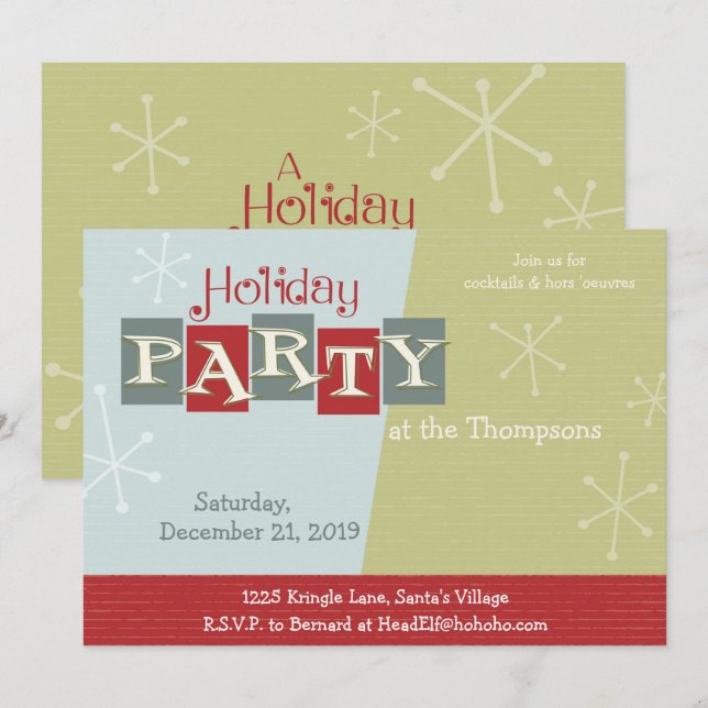 ANPASSA IT - Atomåterställande Julfest Inbjudan (Fram/baksida)