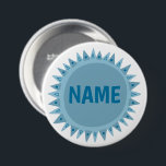 ANPASSA IT Blue Sunshine Namn bricka Knapp<br><div class="desc">Anpassa med den här coolan. Gör en underbar gåva! Du kan anpassa den och även lägga till text. Kolla min butik för mycket mer färg och mönster! Säg till om du vill ha nåt anpassningsbar också.</div>