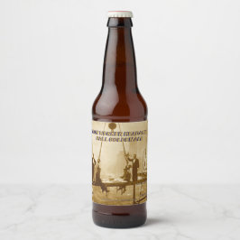 Anpassa Järn Worker Headache Boll Home Breted Ölflaska Etikett