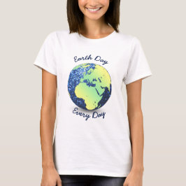 Anpassa jorddagen varje dag blått glob t-shirt